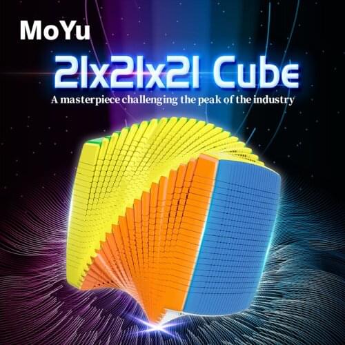 MoYu 21x21 High Level puzzle magic speed cube stickerless professional Cubes 21x21x21 puzzles cubo magico