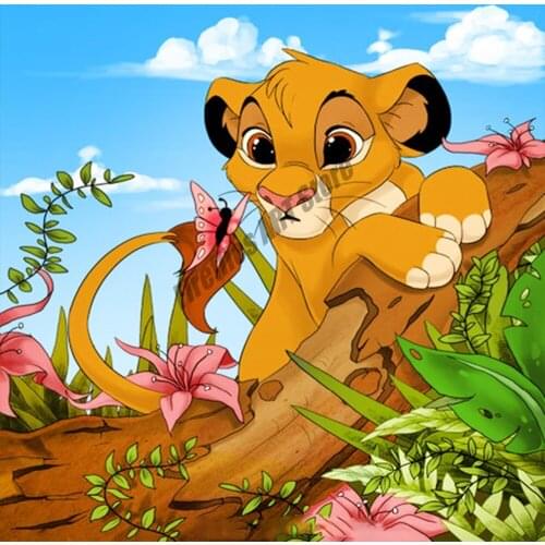 Full Square/Round Drill 5D DIY Diamond Painting Disney Lion King Diamond Embroidery Cross Stitch Kits Mosaic Child Room Decor