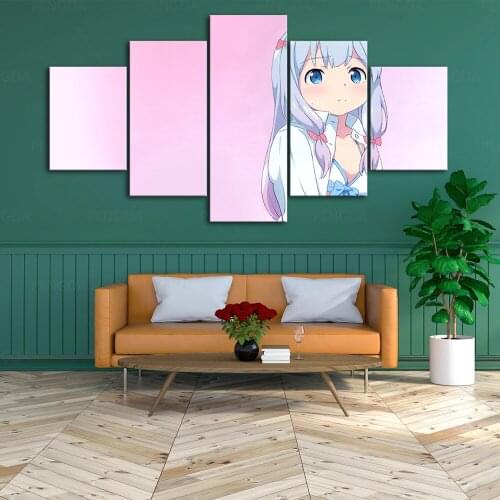Wall Art Canva Home Decor 5 Set Japan Anime Painting HD Print Eromanga Sensei Posters Cuadros Modular Pictures For Living Room