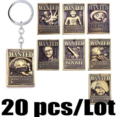 New Anime One Piece Keychain Luff Ace Zoro Metal Key Holder Badge Keyring Copper Key Chain Hat Match Double Trinket Gift llaver
