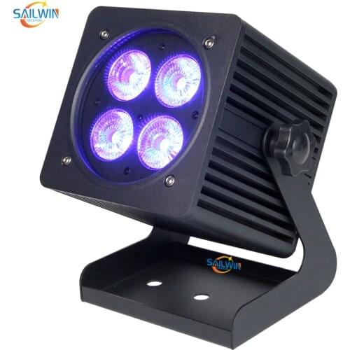 New Sailwin 4x18W 6in1 RGBAW+UV IP65 Waterproof Battery Powered WIFI Mobile Control LED Par Light DJ Stage Lighting For Party