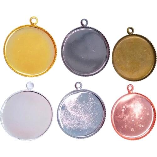 Wholesale Lot 1000piece Round Pendant Trays Pendant Blanks 12mm 14mm 16mm 18mm 20mm 25mm 30mm Bezel Cabochon Settings PT35