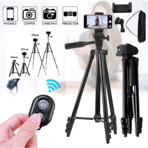 Portable Phone Bluetooth Tripod for Phone Compact Video Camera Lightweight Travel Mobile Phone Stand Holder Desktop Mini Tripode