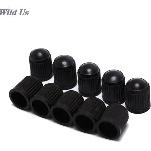 50Pcs/lot motorcycle Auto Wheel Dust Cover Lid Black Plastic Truck Car Tire Air Wheel Valve Stem Cap Tyre Valve Stem Caps