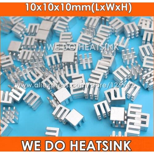 WE DO HEATSINK Silver 10x10x10mm Aluminum Heat sink IC Memory Chip Heatsink Cooling Cooler