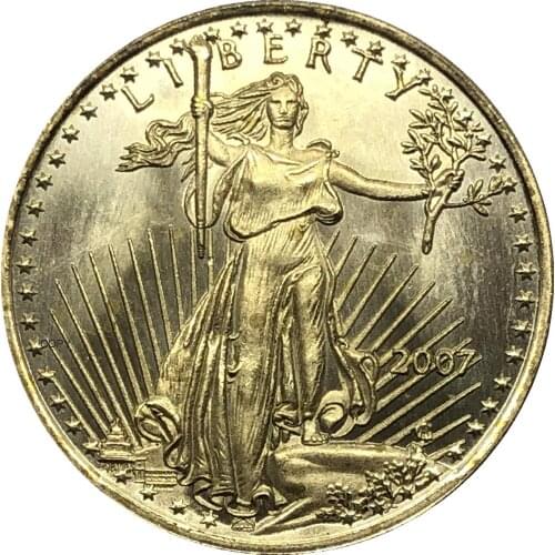 United States 25 Dollar America Eagle Bullion Coin 2007 Brass Metal Commemorative Gold Coin Copy coin