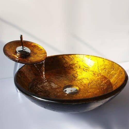 Glass sink wash basin glass Counter Top Wash Basin Bathroom Sinks wash basin