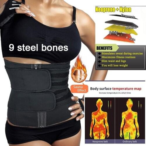 Sweat Band Waist Trainer For Women Women Hot Sweat Neoprene Waist Trainer Corset Body Shaper Slimming for Weight Loss Body
