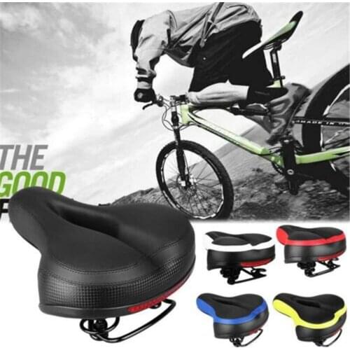 Bicycle SaddleMTB Mountain Road Bike Wide Big Bum 3D Cushion Pad Shock Absorber Outdoor Cycling Hollow Saddle Seat Comfort