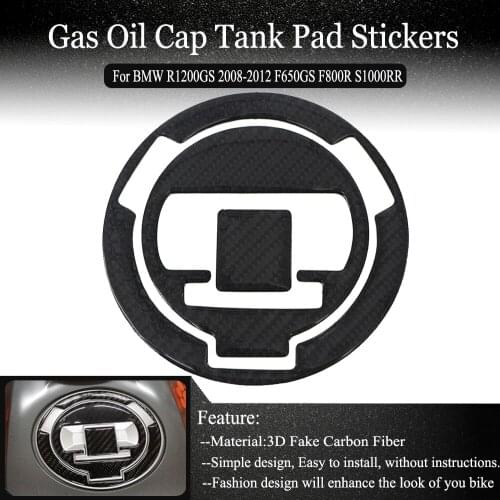 Gas Cap Protection Stickers For BMW R 1200 GS R1200 2008-2012 F650GS F800R S1000RR Motorcycle Carbon Fiber Fuel Tank Pad Decals