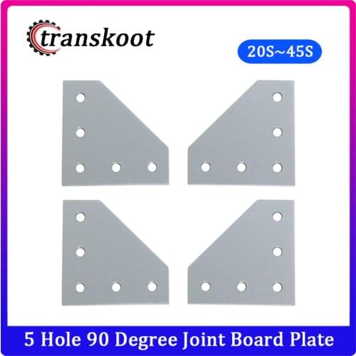5 Hole 90 Degree Joint Board Plate Corner Angle Bracket Joint Strip for Aluminum Profile 2020 3030 4040 4545 with 5 holes
