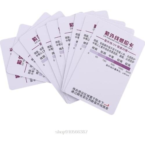 10 Pcs/Set Reptile Terrarium UVB Test Card Outdoor Sunshine UV Light Lamp Life Tests Paper Repeatable N09 20 Dropshipping