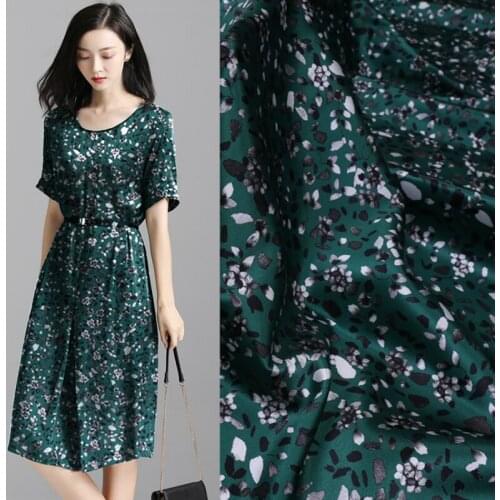 50x108cm natural mulberry silk stretch satin fabric 19mm printed soft fashion women new shirt spandex fabric cloth for dress