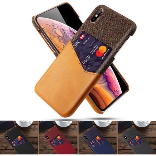 For iPhone X XS Max XR 7 8 Plus Card Slots Case PU Leather Business Case for iPhone 7 8 6 6S Plus 7+ Card Slots Hard Cover
