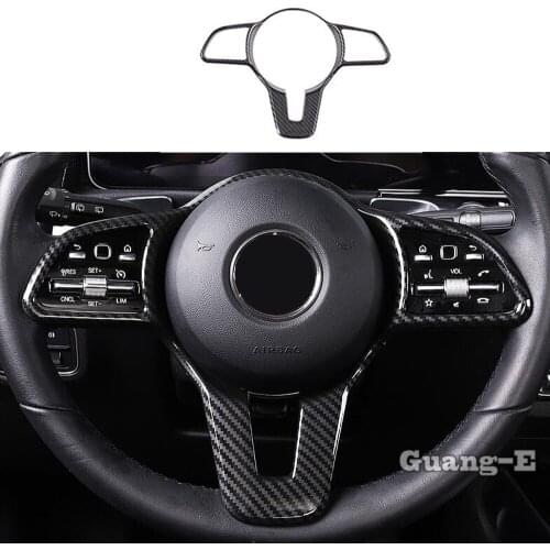 For Mercedes Benz GLA 2020 2021 Car Stick Styling Cover Steering Wheel Inner Kit Switch Trim Frame Panel Parts 1pcs