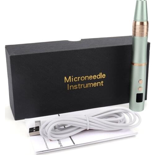 Electric Wireless 4 Colors LED Display Microneedle pen Derma Pen Micro Needle Pen Microblading Dr Pen Therapy Scars MTS PMS