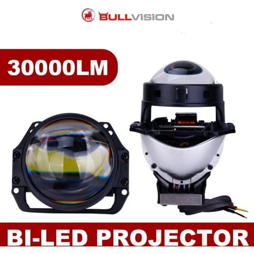3.0 inch 70W 6000K BI LED Projector Lens Dual Reflector Car Headlight with Hella 3R Universal LED Bulbs Car Styling Accessories