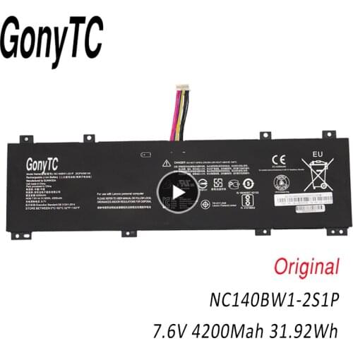 GONYTC NC140BW1-2S1P Laptop Battery For Lenovo IdeaPad 2ICP4/58/145 100S-14IBR 0813002 5B10K65026 7.6V 31.92Wh 4200mah