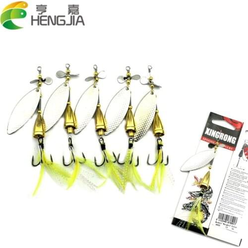 HENGJIA 10pcs 10cm 13g Spinner Spoon bait Fishing Lure shone metal peche carp Fishing Spoon Lure Jig Fishing Tackle pesca