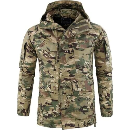 ESDY Outdoor Camouflage Jacket M65 Men Windbreaker Waterproof Autumn Winter Mountaineering Hooded Army Training Military Jackets