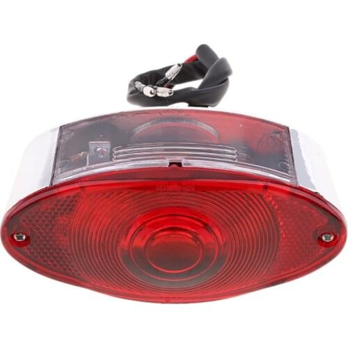 12V Bulb Motorcycle Quad ATV Running Brake License Plate Tail Light Fits For Universal Dirt Pit Bike ATV UTV Buggy