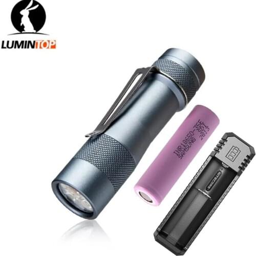 LUMINTOP FW3A Small EDC Flashlight 3* XP-L Hi LED Max 2800LM beam distance 200M torch With 18650 battery NITECORE UI1 charger