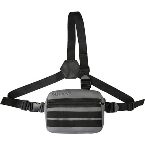 Fashion Designer Chest Bag Men Casual Function Outdoor Style Chest Pack Tactical Vest Bag Streetwear Male Waist Bags