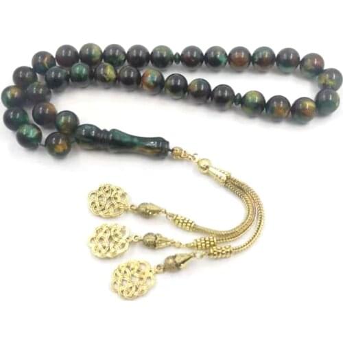 New arrived Green resin Tasbih Muslim bracelet Eid gift Mans islamic Accessories Misbaha arabic 2021fashion product rosary bead