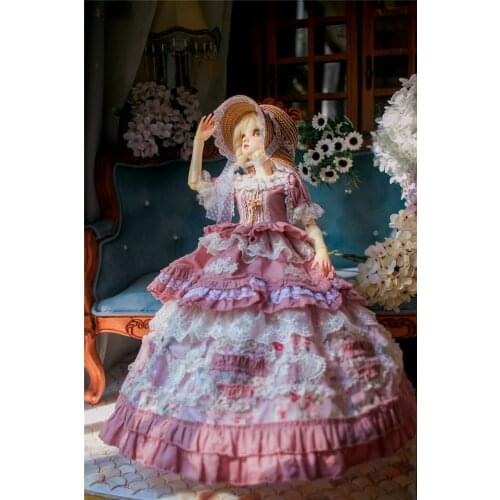 BJD Doll Clothing is suitable for1/3 1/4 1/6 size giant doll retro court doll dress 6 piece doll accessories