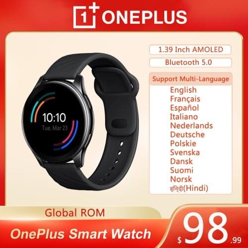 New Original OnePlus Watch 4GB Smart Watch 1.39'' AMOLED BT5.0 IP68 GPS For OnePlus 9 9Pro(Only Support Above Android 6.0 Phone)