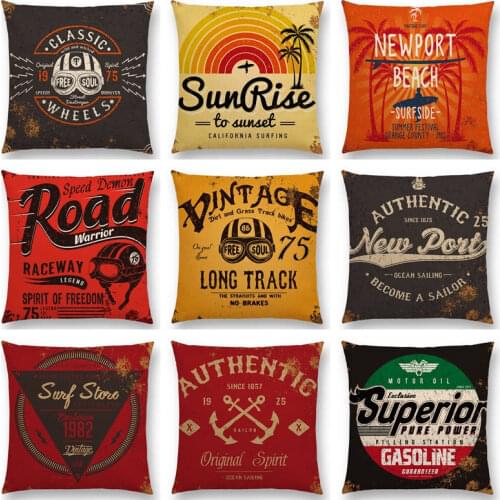 Time Sense Sign Street Graffiti Retro Rock Punk Freedom Wild Sports Surfing Locomotive Colorful Cushion Cover Nice Pillow Case