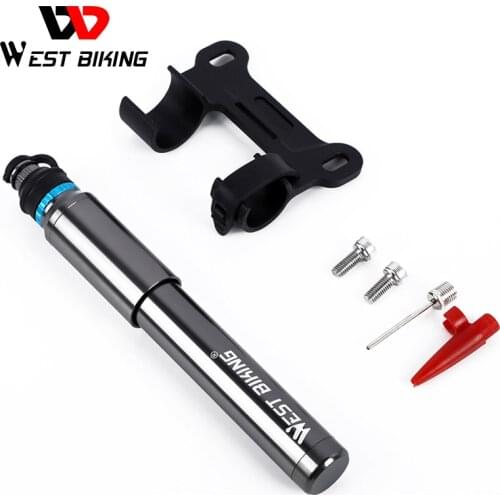 WEST BIKING Portable Bicycle Pump Cycling Inflator Hand Pump for Bicycle 150PSI Presta/Schrader Road MTB Mountain Bike Pump