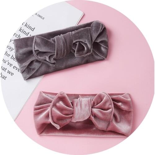 Velvet Baby Headband Turban For Baby Girls Children Head Bands Kids Hairbands Big Bow Knot For Newborn Headwrap Hair Accessories
