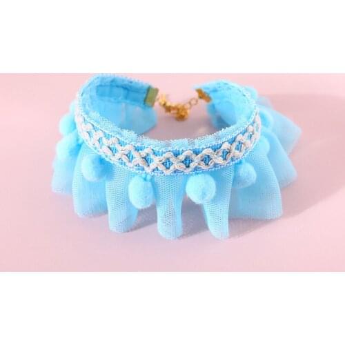 Adjustable Collar Pet Cat and Dog Photograph Lace Accessories Style Necklace Pet Supplies Basic Collars