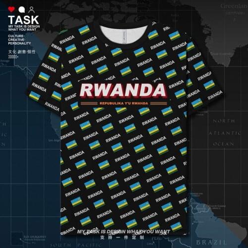 Rwanda Rwandan Rwandese RWA Quick Dry t shirt Fitness Short Sleeve mens shirts Sportswear Breathable Running clothes summer