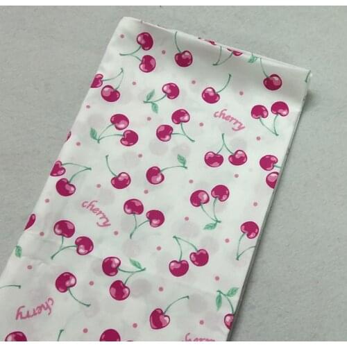 Fresh Fruit Cherry Printed Cotton Fabric 50x160cm Fabric Patchwork Cloth Dress DIY Sewing Quilting Home Decoration