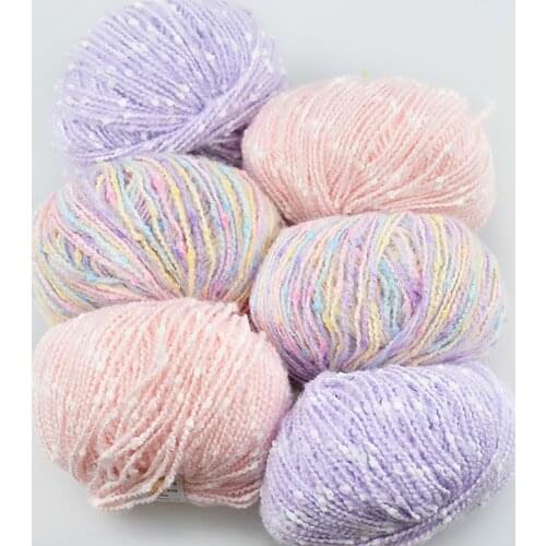 High Quality Baby Cotton Acrylic Yarn For Hand Knitting Crochet Worsted Wool Thread Colorful Eco-dyed Needlework 50g