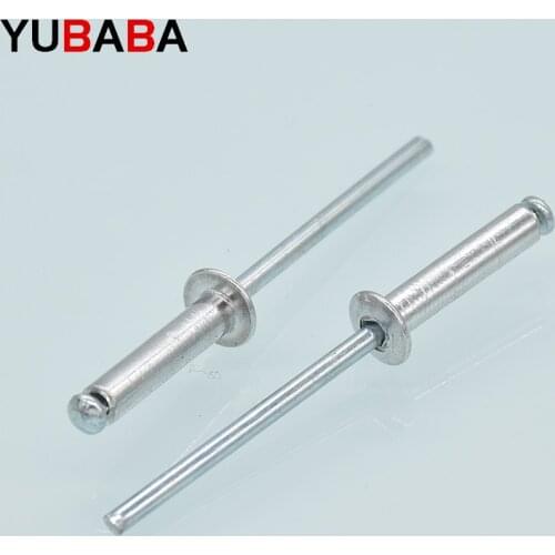 50pcs M2.4 M3.2 M4 M4.8 GB12618 Aluminium Mushroon Head Break Mandrel Blind Rivets Nail Pop Rivets For Furniture Car Aircraft