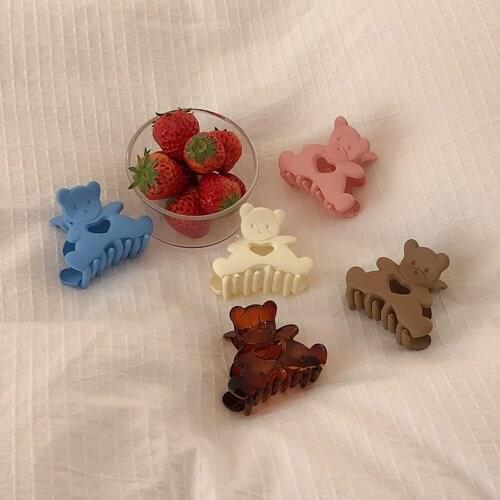 2021 New Claw Clip For Women Tough Colorful Plastic Hair Claw Bear Hair Clamps Claw Clip Crab Hair Accessories Gift Geometric