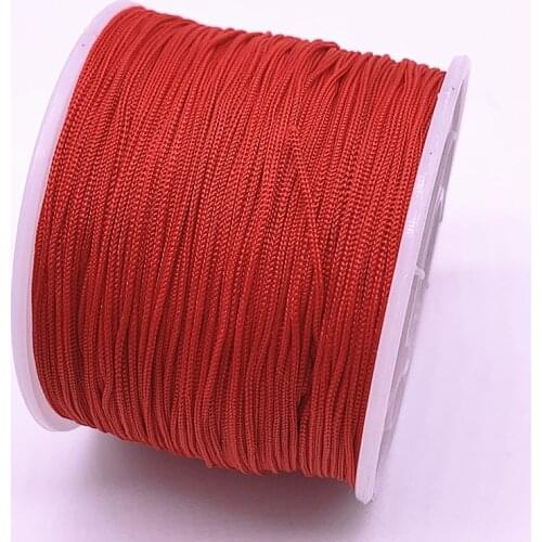 0.4-1.5mm 10Meters/lot Red Nylon Cord Thread Chinese Knot Macrame Cord Bracelet Braided String DIY Tassels Beading String Thread