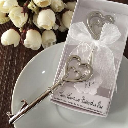 100 pieces/lot Key to my Heart Bottle opener Wedding favors and gifts Party Supplies free shipping