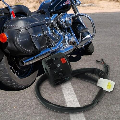 12V 22mm Motorcycle Handlebar Horn High/Low Beam Turn Signal light On Off Switch for Huanglong 300cc ATVs Off-Road MotorCycle