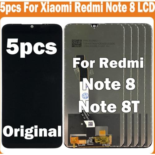 5pieces/lot 100% Test For Xiaomi Redmi Note 8 Display 6.3" Redmi Note8 LCD Touch Screen Digitizer Glass Assembly Repair Screen