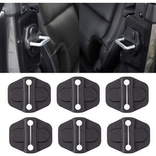 6pcs Door Lock Cover For 2018 2019 2020 Jeep Wrangler JL JLU Sports Rubicon 2020 Gladiator JT Door Lock Cover Sticker Auto Parts