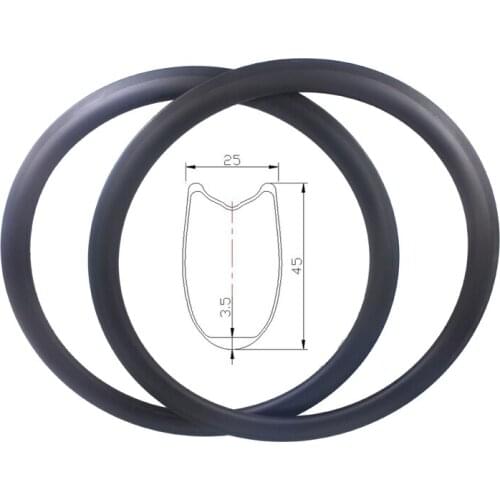 700C 45mm tubular cyclo-cross CX race road bike carbon rims 25mm wide basalt surface V brake road bicycle rim UD 3K 12K 3K Twill
