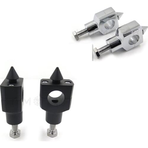 Aftermarket free shipping motorcycle parts Chrome Spike Universal 1" 25mm For Motorcycle Bike Handlebar Riser Clamp Taper