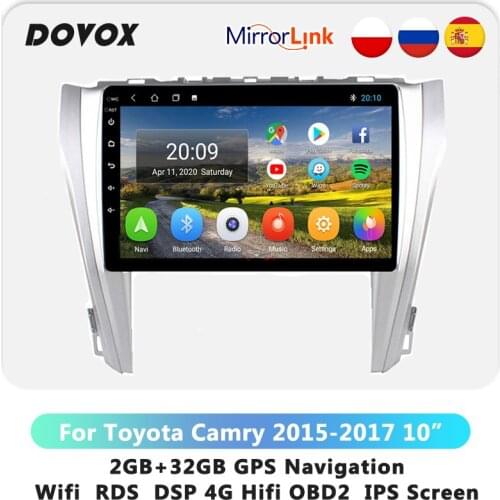 DOVOX For Toyota Camry 2015 2016 2017 Android Car Radio GPS Car Multimedia Video Player 2din Navigation Wifi 4G dvd Autoradio