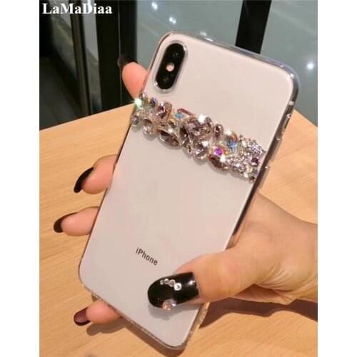 Bling Crystal Rhinestone Case Diamond Bling Soft Transparent Phone Cover For iphone 11 Pro MAX 5 SE 6 6S 7 8 Plus X XR XS Max