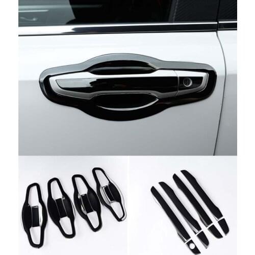 Black Side Exterior Door Handle Bowl Cover Trim Full Set For 2017-2021 Honda CRV CR-V New Car Decoration Accessories Style