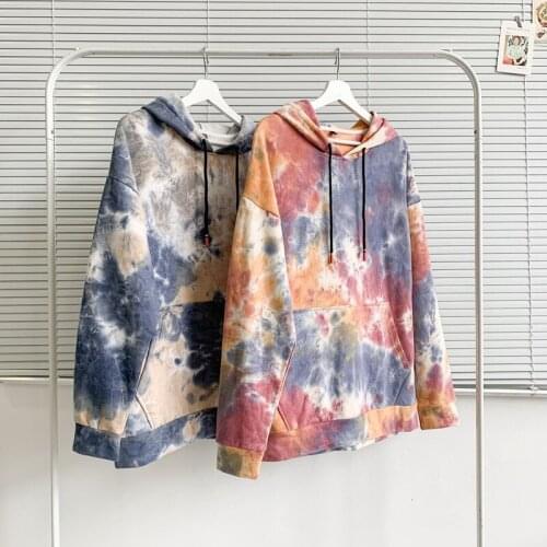 Best Sale High Quality Men Fashion Tye Dye Hoodie Plus Size Casual Tie Dye Pullover Hoodies